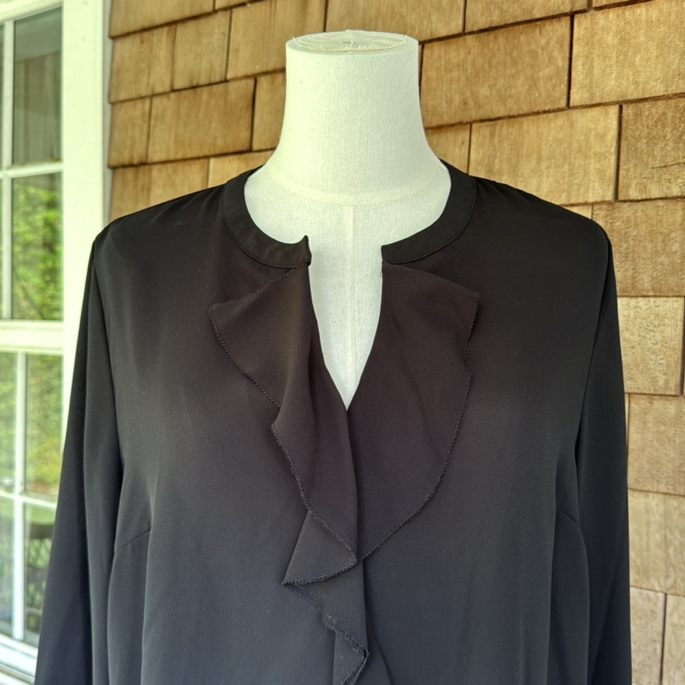 Mossimo Black Ruffle Blouse - Picture 2 of 5